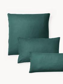 Funda de almohada de franela Biba, Verde oscuro, An 45 x L 110 cm