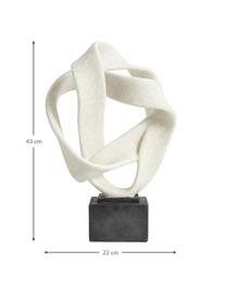 Figura decorativa Rosala, Plástico, Blanco, negro, An 22 x Al 43 cm