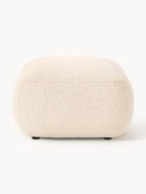 Pouf en tissu bouclé Sofia, Bouclé beige clair, larg. 99 x prof. 78 cm