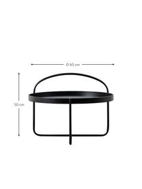 Table basse ronde noire Melbury, Acier, revêtement par poudre, Noir, Ø 65 x haut. 50 cm