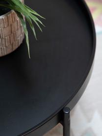 Table basse ronde noire Melbury, Acier, revêtement par poudre, Noir, Ø 65 x haut. 50 cm