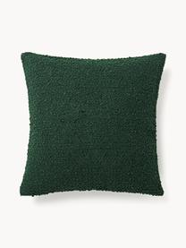 Housse de coussin 60x60 en bouclette Bellamie, Tissu bouclette (95 % polyester, 5 % polyacrylique)

La bouclette est une matière qui se caractérise par sa texture aux courbes irrégulières. La surface caractéristique est créée par des boucles tissées de fils différents qui confèrent au tissu une structure unique. La structure bouclée a un effet à la fois isolant et moelleux, ce qui rend le tissu particulièrement douillet, Bouclette vert foncé, larg. 45 x long. 45 cm