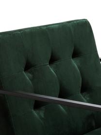 Fluwelen fauteuil Manhattan, Bekleding: fluweel (polyester), Frame: gepoedercoat metaal, Donkergroen, B 70 x D 72 cm