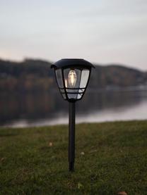 Lámpara solar para exterior Felix, Pantalla: acrílico, Estructura: plástico, Negro, Ø 14 x Al 45 cm