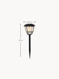 Borne d'éclairage solaire LED Felix, Noir, Ø 14 x haut. 45 cm