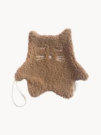 Doudou artesanal Kitten, con clip protage chupetes, Poliéster, Marrón, An 19 x L 20 cm