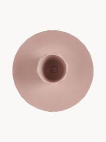 Keramik Servierplatte Toppu im Streifendesign, Keramik, Hellrosa, Terrakotta, Ø 20 x H 9 cm
