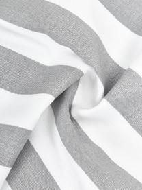Gestreifte Kissenhülle Timon in Hellgrau/Weiß, 100% Baumwolle, Grau, 50 x 50 cm