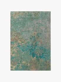 Vloerkleed Stay met abstract patroon, 79% polyester, 20% katoen, 1% latex, Turquoise, meerkleurig, B 80 x L 170 cm