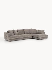 XL Ecksofa Tribeca, Bezug: 100 % Polyester Der strap, Gestell: Buchenholz, Kiefernholz, , Webstoff Taupe, B 326 x T 192 cm, Eckteil rechts