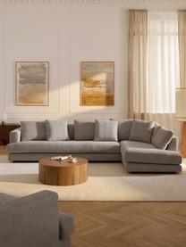 Sofa narożna XL Tribeca, Tapicerka: 100% poliester Dzięki tka, Stelaż: drewno bukowe, drewno sos, Nogi: drewno sosnowe Ten produk, Taupe tkanina, S 326 x G 192 cm, prawostronna