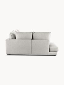 Sofa narożna Tribeca, Tapicerka: 100% poliester Dzięki tka, Stelaż: lite drewno sosnowe, Nogi: lite drewno bukowe, lakie, Jasnoszara tkanina, S 315 x G 228 cm, lewostronna