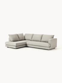 Ecksofa Tribeca, Bezug: 100 % Polyester Der hochw, Gestell: Massives Kiefernholz, Webstoff Hellgrau, B 315 x T 228 cm, Eckteil links