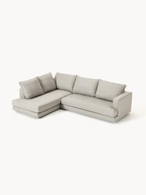 Ecksofa Tribeca, Bezug: 100 % Polyester Der hochw, Gestell: Massives Kiefernholz, Webstoff Hellgrau, B 315 x T 228 cm, Eckteil links