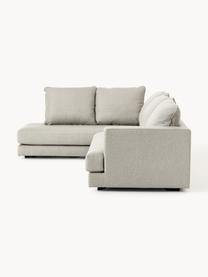 Ecksofa Tribeca, Bezug: 100 % Polyester Der hochw, Gestell: Massives Kiefernholz, Füße: Massives Buchenholz, lack, Webstoff Hellgrau, B 315 x T 228 cm, Eckteil links