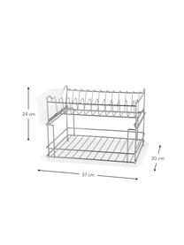 Escurreplatos Julia, Estructura: acero, Plateado, blanco, An 37 x Al 24 cm