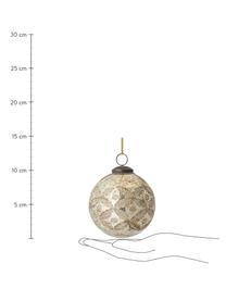Weihnachtskugel Kami Ø 10 cm, Beigetöne, Ø 10 cm