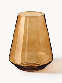 Mundgeblasene Glas-Vase Joyce, H 21 cm, Glas, Hellbraun, Ø 17 x H 21 cm
