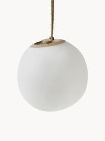 Mobiele dimbare LED hanglamp Norai met kleurverandering en afstandsbediening, Lamp: polyethyleen, Wit, beige, Ø 24 x H 24 cm