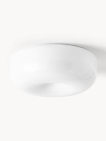 Plafón LED Pouff, Plástico pintado, Blanco, Ø 46 x Al 16 cm