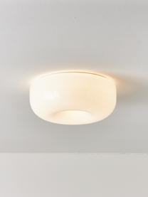 Plafonnier LED Pouff, Plastique laqué, Blanc, Ø 46 x haut. 16 cm