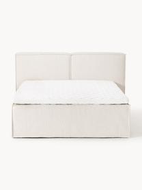 Buklé kontinentálna posteľ Lennon, Buklé lomená biela, Š 140 x D 200 cm, tvrdosť H2