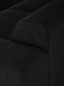 Ecksofa Melva (4-Sitzer), Bezug: 100% Polyester Der hochwe, Gestell: Massives Kiefernholz, Spa, Füße: Kunststoff Dieses Produkt, Webstoff Schwarz, B 319 x T 196 cm, Eckteil links