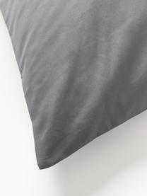 Copricuscino in raso di cotone Comfort, Grigio scuro, Larg. 50 x Lung. 80 cm