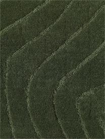 Tapis en laine tuftée main Aaron, Vert foncé, larg. 80 x long. 150 cm (taille XS)