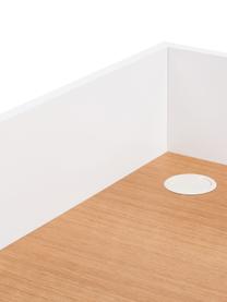 Biurko z przedziałami Camille, Korpus: płyta pilśniowa (MDF) lak, Nogi: metal lakierowany, Drewno naturalne, biały lakierowany, S 90 x G 60 cm