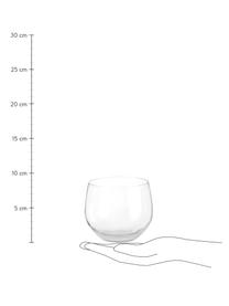 Vasos de vidrio soplado artesanalmente Spectra, 4 uds., Vidrio soplado, Transparente, Ø 9 x Al 8 