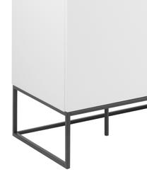 Sideboard Kobe mit Schubladen in Weiss, Weiss, Schwarz, 134 x 80 cm