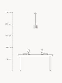 Malé závěsné svítidlo Caxixi, ručně vyrobeno, Bílá, Ø 23 cm, V 27 cm