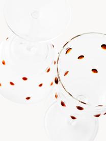 Copas de vino sopladas de vidrio borosilicato Nob, 2 uds., Vidrio borosilicato, soplado artesanalmente, Transparente, marrón claro, Ø 9 x Al 20 cm, 350 ml