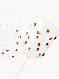 Mundgeblasene Weingläser Nob aus Borosilikatglas, 2 Stück, Borosilikatglas, mundgeblasen, Transparent, Hellbraun, Ø 9 x H 20 cm, 350 ml