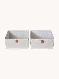 Aufbewahrungsboxen Premium, 2 Stück, Hellbeige, Braun, B 30 x T 30  cm
