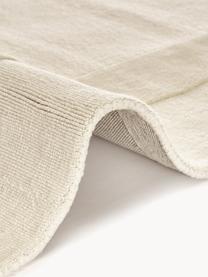 Handgeweven katoenen vloerkleed Dania met hoog-laag structuur, 100% wol, Crèmewit, B 200 x L 300 cm (maat L)