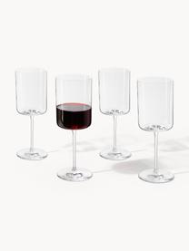 Sklenice na červené víno z křišťálového skla Xavia, 4 ks, Křišťál, Transparentní, Ø 8 cm, V 22 cm, 420 ml
