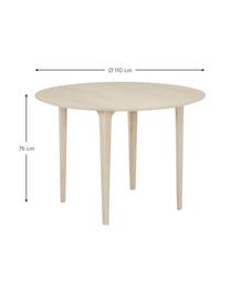 Mesa de comedor redonda de madera de roble maciza Archie, Ø 110, Madera de roble maciza pintada
100% madera con certificado FSC, procedente de silvicultura sostenible, Roble Sonoma, Ø 110 x Al 76 cm