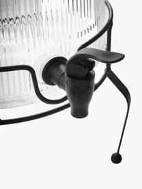 Dispensador de bebidas grande Maxim, Estructura: metal recubierto, Transparente, negro, 8 L