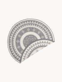Okrągły dwustronny dywan wewnętrzny/zewnętrzny Jamaica, Szary, kremowy, Ø 140 cm (Rozmiar M)