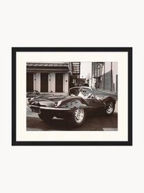 Fotografia v ráme Steve McQeen in his Jaguar, Čierna, lomená biela, Š 43 x V 33 cm
