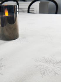 Tischdecke Snow, 100% Baumwolle, aus nachhaltigem Baumwollanbau, Weiß, Creme, B 145 x L 200 cm