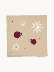 Wattierte Spieldecke Ladybug, Baumwolle, Beige, Mehrfarbig, B 120 x L 120 cm