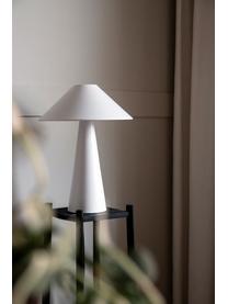 Lampada da tavolo di design Cannes, Paralume: metallo rivestito, Base della lampada: metallo rivestito, Bianco, Ø 30 x Alt. 40 cm