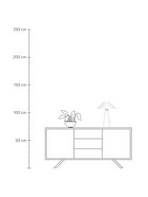 Design tafellamp Cannes in wit, Lampenkap: gecoat metaal, Lampvoet: gecoat metaal, Wit, Ø 30 x H 40 cm