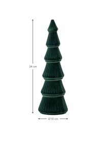 Oggetto decorativo in velluto Tree, Pannello di fibra a media densità (MDF), velluto di poliestere, Verde, Ø 10 x Alt. 34 cm