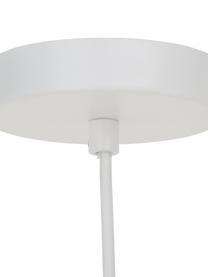 Skandi-Pendelleuchte Malm, Lampenschirm: Metall, Dekor: Holz, Baldachin: Metall, Weiß, Ø 40 x H 20 cm