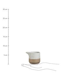 Milchkännchen Caja in Braun/Beige matt, Steingut, Beige, Braun, Ø 9 x H 7 cm