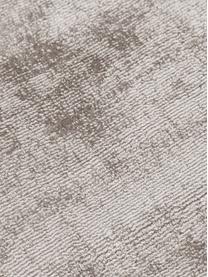 Tapis rond en viscose tissé main Jane, 100 % viscose, Taupe, Ø 150 cm (taille M)